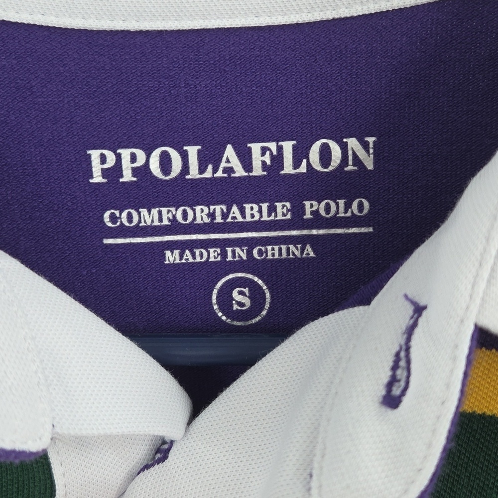 Striped Purple and Green Men's Shirt - Picture 10 of 16